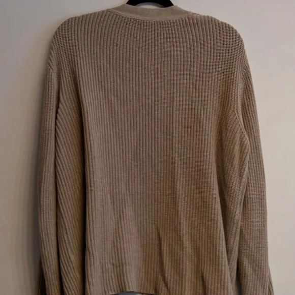 Open-Front Knit Cardigan - Beige - Picture 3 of 3